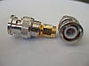Адаптер перехідник BNC (male) "тато" - SMA (male) "тато" plug (мама) RF coupler, фото 5