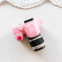 Фотоапарат мініатюрний 4*5*3 см Рожевий з Малиновим
