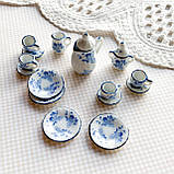Мініатюра чайний керамічний набір Синій виноград, фото 2