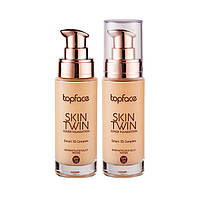 Тональная основа TopFace Skin Twin Cover PT464 №007 Wet Sand 32 мл. Тональный крем с SPF20 увлажняющий