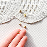 Ручка для меблів кругла фактурна 5 мм Золото, фото 2