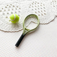 Мініатюра ракетка для тенісу 9*3.6 см Світло-зелена