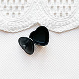 Мініатюра каструлька керамічна Серце 3 см Чорна, фото 3