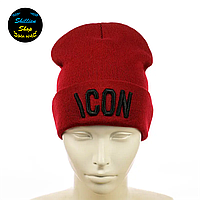 Молодежная шапка бини - Айкон / ICON Dsquared - Красный