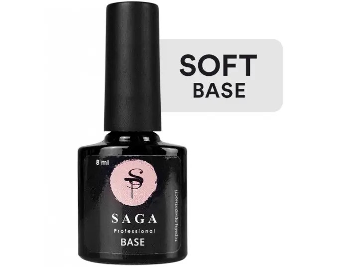 База для нігтів SAGA Professional Rubber Base SOFT 8 мл