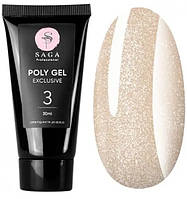 Полігель із шимером SAGA Professional Exclusive №03, 30 мл