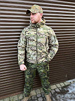 Куртка Soft Shell Y-Tactical Тактическая куртка мультикам Куртка софтшелл на флисе