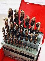 Набір свердел для металу RAIZER HSS-Co5% кобальт 25 шт.