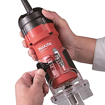 Електричний ручний столярний фрезер Makita 3702 : 530 Вт, 6 цанга, 35000 об/хв електрофрезер, фото 6