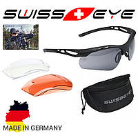 Окуляри тактичні балістичні Swiss Eye Attac чорний, 3 типи лінз, чохол + футляр	. Німеччина. Оригінал