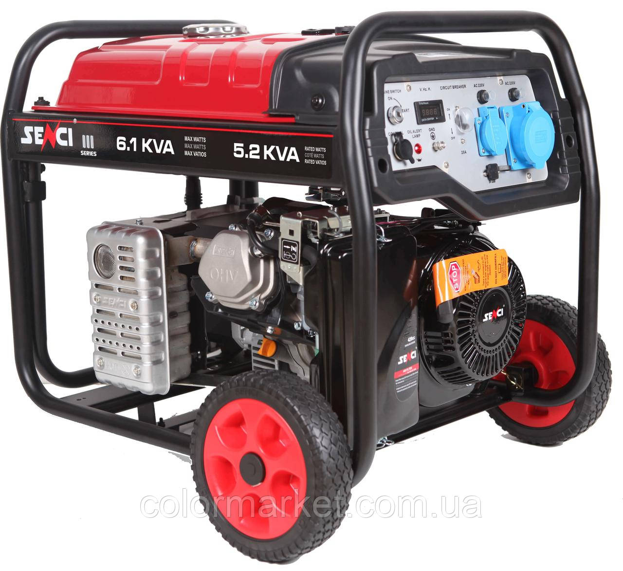 SC7800E Генератор бензиновий, 4,0 кВт, електрозапуск, колеса
