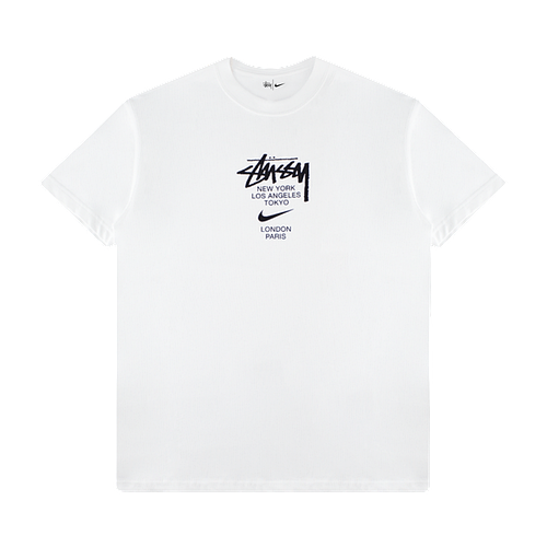 Купить Белая футболка Stussy x Nike Logo Стусси Стасси Найк мужская ...