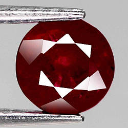 Рубін натуральний  1.47 Ct. 6 x 6 x 4.3 mm