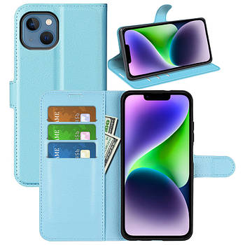 Чохол-книжка Litchie Wallet для Apple iPhone 14 Light Blue