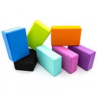 Йога блоки - кирпич для йоги, опорный блок для фитнеса, йога-блок, кубик (EVA) цвета в ассортименте
