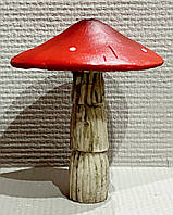 Керамічна фігурка гриб мухомор статуетка грибочок
