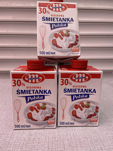 Купить Сливки Smietanka Mlekovita Polska 30% 500 мл, цена 100 ₴ — Prom ...