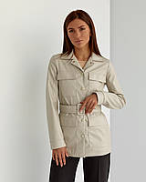 Женская демисезонная куртка-жакет Brigit из эко кожи разные цвета размер 42, 44, 46, 48