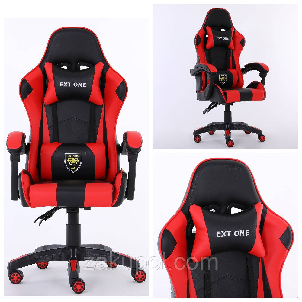 Крісло геймерське, ігрове, спортивне Madrex EXT ONE RED чорно-червоне