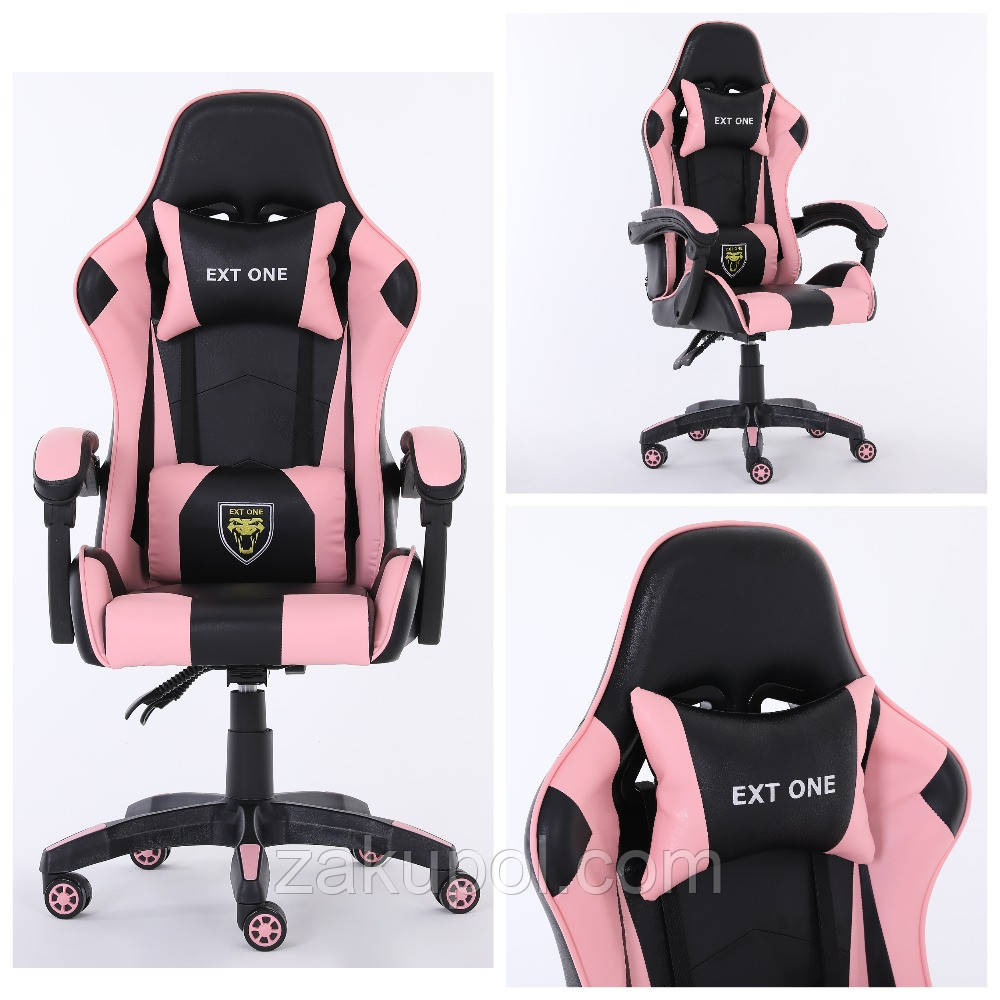 Крісло геймерське, ігрове, спортивне Madrex EXT ONE PINK чорно-рожеве