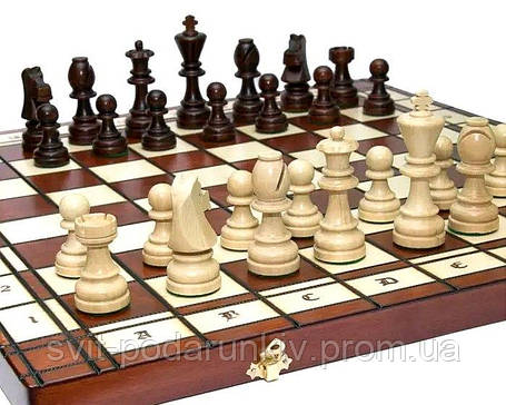 Великі дерев'яні шахи Турнірні 8 з класичними фігурами гарний подарунок, фото 2