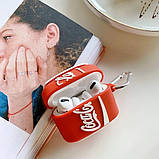 Чохол для навушників AirPods Pro Coca Cola (Кока-Кола) красный, фото 6