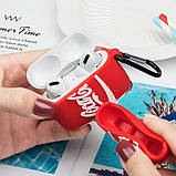 Чохол для навушників AirPods Pro Coca Cola (Кока-Кола) красный, фото 7