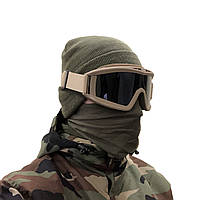 Тактические очки защитная маска Revision с 3 линзами / Баллистические очки с сменными линзами койот.армейская