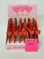 Ручка гелева подарункова з серцем МА22-63/МА22-66/МА22-64/МА22-65 Н
