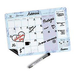 Магнітний планер на місяць A3    UA, Блакитний/Blue