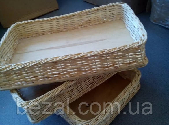 Плетений лоток для круасанів, фруктів, овочів 20x30х10см