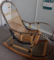 Крісло-гойдалка розбірне плетене з лози та ротанга