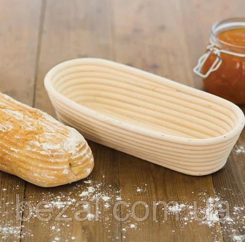 Купить Корзинка плетеная для расстойки хлеба на 500 г овальная с чехлом ...