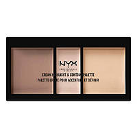 Палетка для контурингу NYX Cream Highlight and Contour Palette Light