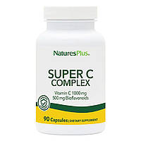 Супер Комплекс Витамина С 1000 мг, Биофлавоноиды 500 мг, Super C Complex, Natures Plus, 90 капсул