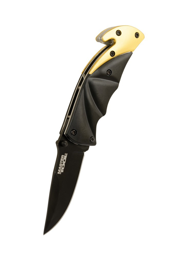 Ніж складаний MASTERTOOL "BULAT" 150х29х17 мм чорне неіржавке лезо алюмінієва ручка строріз