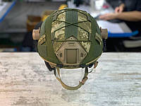 Тактический кавер на шлем каску fast фаст пиксель олива. Чехол маскировочный для шлемов касок модели фаст.