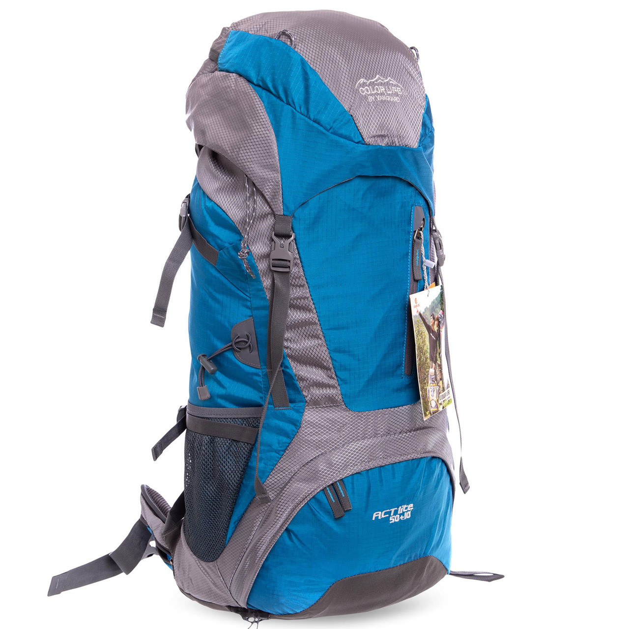 Рюкзак Туристический с Каркасной Спинкой COLOR LIFE 50+10 Л GA-172 ...