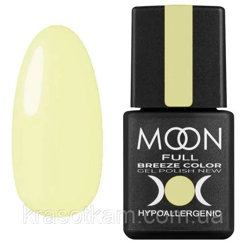 Гель-лак Moon Full Breeze color No447 ніжно-лимонний, 8 мл.