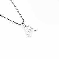 Срібна підвіска ножиці з гребінцем