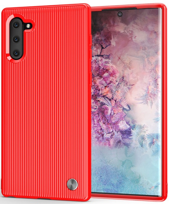 Захисний чохол-панель MADORU Stripes для Samsung Galaxy Note 10 Red AVADONA