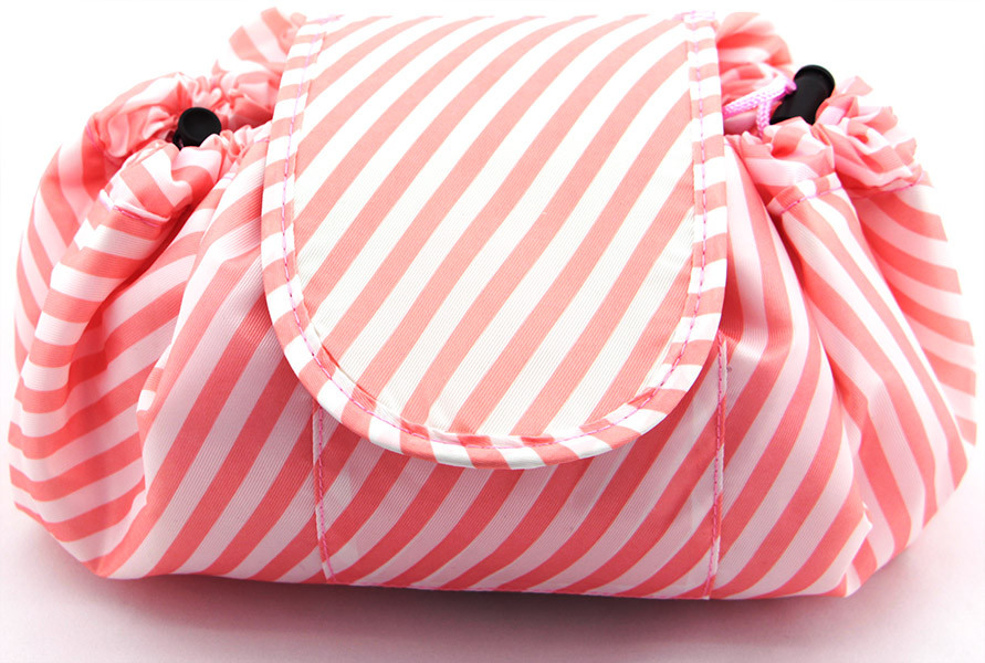 Косметичка мішок рожева смужка