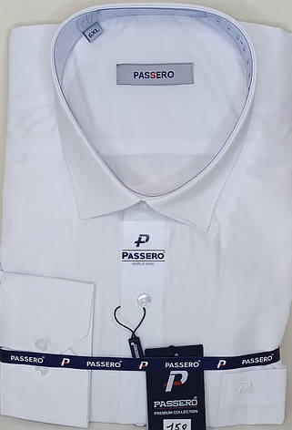 Чоловіча сорочка супербатал Passero vd-0158 біла класична, сорочки чоловічі великих розмірів Туреччина 9XL, фото 1
