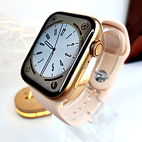Умные Cмарт-часы Smart Watch GS8 Мах gold 45mm с украинским меню безрамочный экран