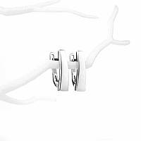 Срібні сережки прямі Стелла