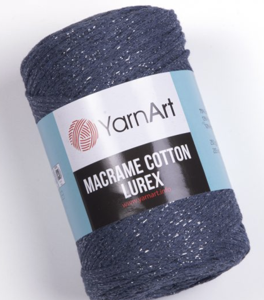 Пряжа Macrame cotton Lurex-730