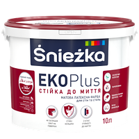 Матова латексна фарба для стін і стель Sniezka EKO Plus 10 л (13,7 кг)