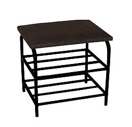 Маленький пуф банкетка з полицями для взуття 50*30 см