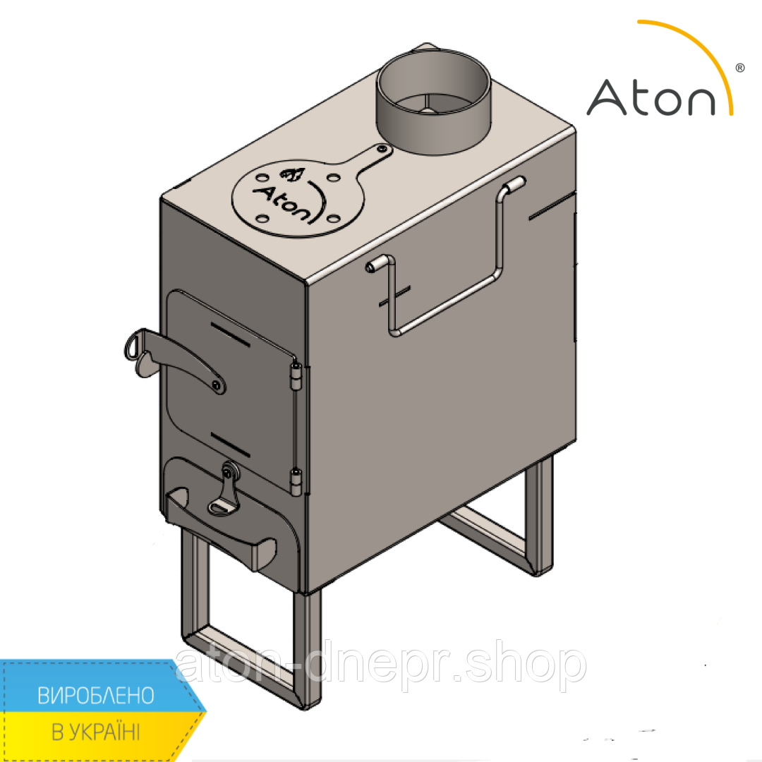 Пічка буржуйка польова для опалення з варильною поверхнею АТОН