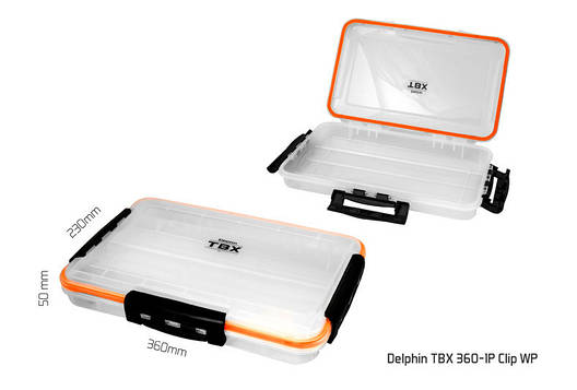 Коробка для риболовлі, коробка Delphin TBX One 360-1P Clip WP 360x230x50mm, фото 3